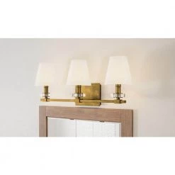 Kelsey Glen 23.25 in. 3-Light Weathered Brass Vanity Light by Quoizel -Quoizel Sales weathered brass quoizel vanity lighting kls8623ws c3 1000