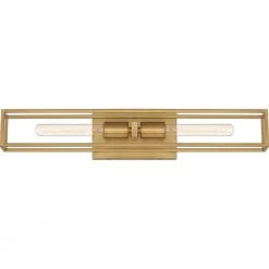 Leighton 2-Light Weathered Brass Vanity Light by Quoizel