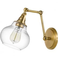 Elmdale 1-Light Weathered Brass Wall Sconce by Quoizel -Quoizel Sales weathered brass quoizel vanity lighting qw4070ws 4f 1000