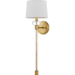 Barbour 1-Light Weathered Brass Wall Sconce by Quoizel -Quoizel Sales weathered brass quoizel vanity lighting qw4071ws 4f 1000