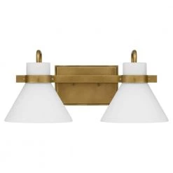 Regency 17 in. 2-Light Weathered Brass Vanity Light by Quoizel -Quoizel Sales weathered brass quoizel vanity lighting rgn8617ws 1f 1000