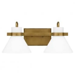 Regency 17 in. 2-Light Weathered Brass Vanity Light by Quoizel