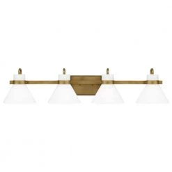 Regency 35.5 in. 4-Light Weathered Brass Vanity Light by Quoizel