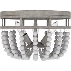 Lewes 12.75 in. 3-Light Weathered White Maple Flush Mount by Quoizel -Quoizel Sales weathered white maple quoizel flush mount lights qfl5574wm 1f 1000