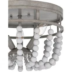 Lewes 12.75 in. 3-Light Weathered White Maple Flush Mount by Quoizel -Quoizel Sales weathered white maple quoizel flush mount lights qfl5574wm 44 1000