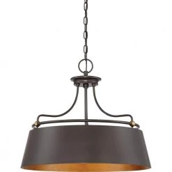 Fairview 4-Light Western Bronze Pendant by Quoizel