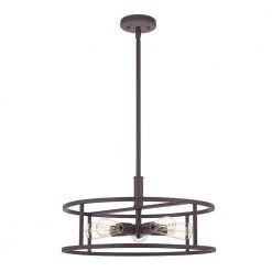 New Harbor 5-Light Western Bronze Pendant by Quoizel