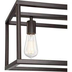 New Harbor 7-Light Western Bronze Linear Chandelier by Quoizel -Quoizel Sales western bronze quoizel chandeliers nhr752wt 4f 1000