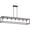 New Harbor 7-Light Western Bronze Linear Chandelier by Quoizel -Quoizel Sales western bronze quoizel chandeliers nhr752wt 64 1000