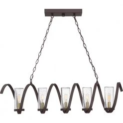 Tumult 5-Light Western Bronze Chandelier by Quoizel -Quoizel Sales western bronze quoizel chandeliers tmt540wt 4f 1000