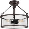 Buchanan 3-Light Western Bronze Semi-Flush Mount by Quoizel