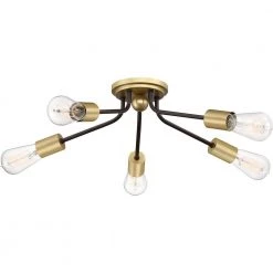 Latitude 27.5 in. 5-Light Western Bronze Flush Mount by Quoizel