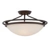 Ashland 20 in. 3-Light Western Bronze Semi-Flush Mount by Quoizel -Quoizel Sales western bronze quoizel flush mount lights qf1202swt 64 1000