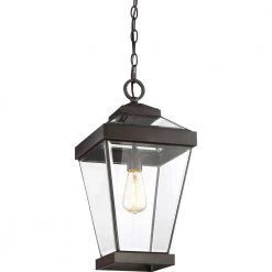 Ravine 1-Light Bronze Outdoor Pendant Light by Quoizel -Quoizel Sales western bronze quoizel outdoor pendant lights rav1910wt 4f 1000