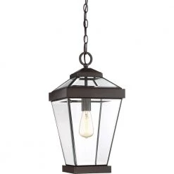 Ravine 1-Light Bronze Outdoor Pendant Light by Quoizel