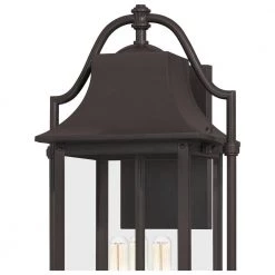 Manning 3-Light Western Bronze Outdoor Wall Lantern Sconce by Quoizel -Quoizel Sales western bronze quoizel outdoor sconces man8411wt 44 1000