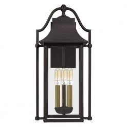 Manning 3-Light Western Bronze Outdoor Wall Lantern Sconce by Quoizel -Quoizel Sales western bronze quoizel outdoor sconces man8411wt 4f 1000