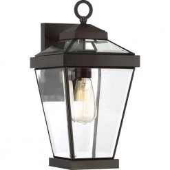 Ravine 1-Light Bronze Outdoor Wall Lantern Sconce by Quoizel