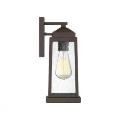 Ravenel 1-Light Bronze Outdoor Wall Lantern Sconce by Quoizel -Quoizel Sales western bronze quoizel outdoor sconces rnl8405wt 1f 1000