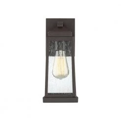 Ravenel 1-Light Bronze Outdoor Wall Lantern Sconce by Quoizel -Quoizel Sales western bronze quoizel outdoor sconces rnl8405wt 4f 1000