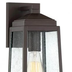 Ravenel 1-Light Bronze Outdoor Wall Lantern Sconce by Quoizel -Quoizel Sales western bronze quoizel outdoor sconces rnl8407wt 40 1000