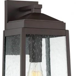 Ravenel 1-Light Bronze Outdoor Wall Lantern Sconce by Quoizel -Quoizel Sales western bronze quoizel outdoor sconces rnl8408wt 40 1000