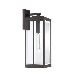 Westover 1-Light Western Bronze Outdoor Wall Lantern Sconce by Quoizel -Quoizel Sales western bronze quoizel outdoor sconces wvr8407wt c3 1000