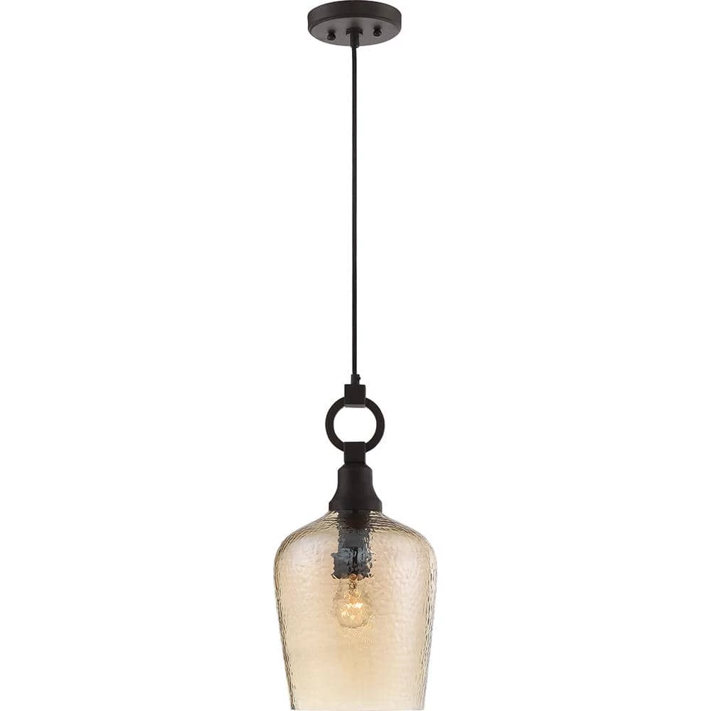Kendrick 9.25 in. 1-Light Western Bronze Mini Pendant by Quoizel 5 Kendrick 9.25 in. 1-Light Western Bronze Mini Pendant by Quoizel - Image 3