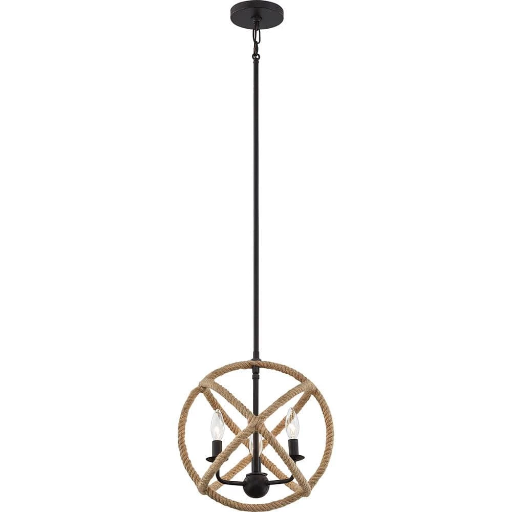 Steerage 3-Light Western Bronze Mini Pendant by Quoizel 3 Steerage 3-Light Western Bronze Mini Pendant by Quoizel