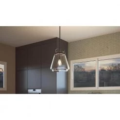 Stella 1-Light Western Bronze Mini Pendant with Clear Seeded Glass by Quoizel -Quoizel Sales western bronze quoizel pendant lights stls1512wt e1 1000