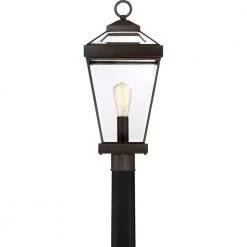 Ravine 1-Light Western Bronze Outdoor Post Lantern by Quoizel 12 Ravine 1-Light Western Bronze Outdoor Post Lantern by Quoizel -Quoizel Sales western bronze quoizel post light sets rav9010wt 1f 1000