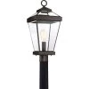 Ravine 1-Light Western Bronze Outdoor Post Lantern by Quoizel -Quoizel Sales western bronze quoizel post light sets rav9010wt 64 1000