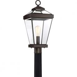 Ravine 1-Light Western Bronze Outdoor Post Lantern by Quoizel
