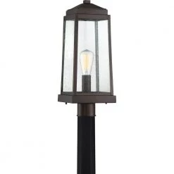 Ravenel 1-Light Western Bronze Outdoor Post Lantern by Quoizel