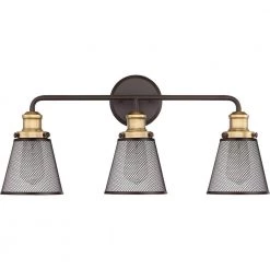 Vault 3-Light Western Bronze Vanity Light by Quoizel -Quoizel Sales western bronze quoizel vanity lighting vlt8603wt c3 1000
