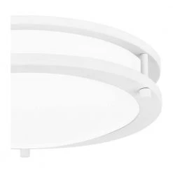 Euclid 11.75 in. White Lustre LED Semi-Flush Mount by Quoizel -Quoizel Sales white lustre quoizel flush mount lights euc1612w 44 1000