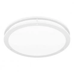 Euclid 24 in. White Lustre LED Semi-Flush Mount by Quoizel -Quoizel Sales white lustre quoizel flush mount lights euc1624w 1f 1000
