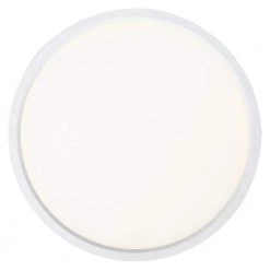 Outskirts 15 in. White Lustre LED Flush Mount by Quoizel -Quoizel Sales white lustre quoizel flush mount lights ost1715w 1f 1000