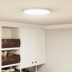 Outskirts 15 in. White Lustre LED Flush Mount by Quoizel -Quoizel Sales white lustre quoizel flush mount lights ost1715w 31 1000