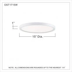 Outskirts 15 in. White Lustre LED Flush Mount by Quoizel -Quoizel Sales white lustre quoizel flush mount lights ost1715w 44 1000