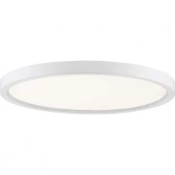 Outskirts 15 in. White Lustre LED Flush Mount by Quoizel