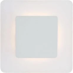 Aglow 11 in. White Lustre LED Flush Mount by Quoizel -Quoizel Sales white lustre quoizel flush mount lights pcaw1611w 1f 1000
