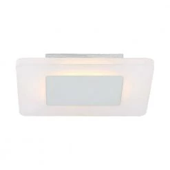 Aglow 11 in. White Lustre LED Flush Mount by Quoizel -Quoizel Sales white lustre quoizel flush mount lights pcaw1611w 4f 1000