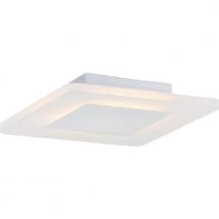 Aglow 11 in. White Lustre LED Flush Mount by Quoizel
