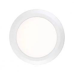 Verge 12 in. White Lustre LED Flush Mount by Quoizel -Quoizel Sales white lustre quoizel flush mount lights vrg1612w 1f 1000