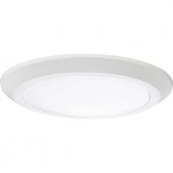Verge 12 in. White Lustre LED Flush Mount by Quoizel -Quoizel Sales white lustre quoizel flush mount lights vrg1612w c3 1000