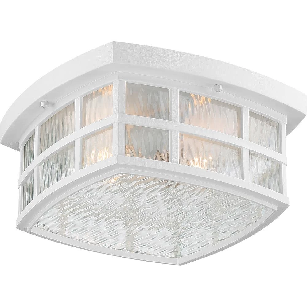 Stonington 1-Light White Lustre Outdoor Flush Mount by Quoizel 6 Stonington 1-Light White Lustre Outdoor Flush Mount by Quoizel - Image 4