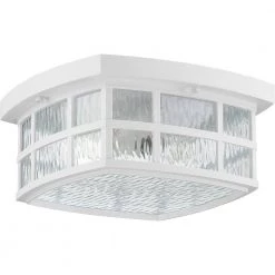 Stonington 1-Light White Lustre Outdoor Flush Mount by Quoizel 12 Stonington 1-Light White Lustre Outdoor Flush Mount by Quoizel -Quoizel Sales white lustre quoizel outdoor flush mount lights snn1612w c3 1000