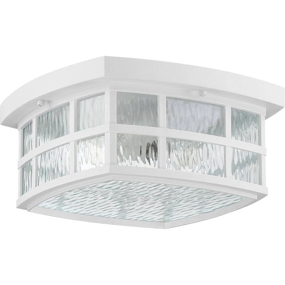 Stonington 1-Light White Lustre Outdoor Flush Mount by Quoizel 5 Stonington 1-Light White Lustre Outdoor Flush Mount by Quoizel - Image 3