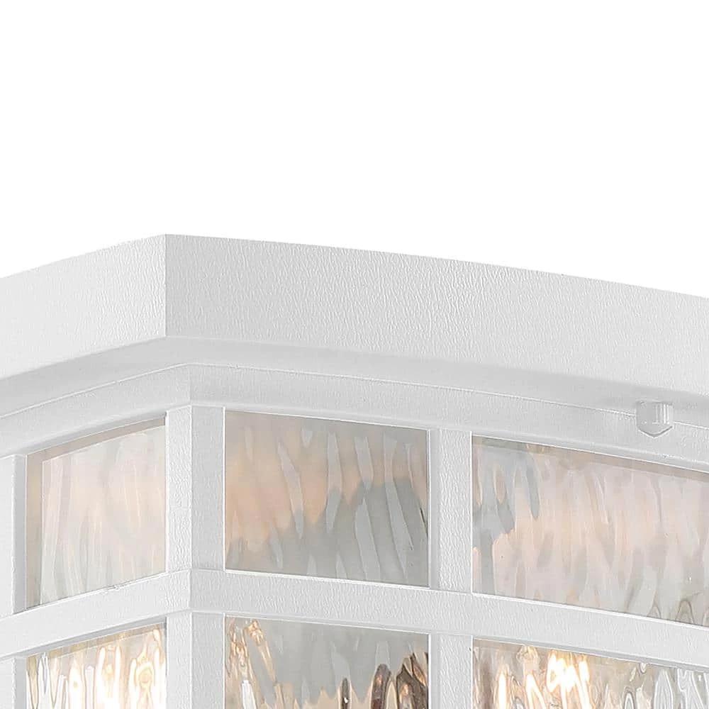 Stonington 1-Light White Lustre Outdoor Flush Mount by Quoizel 9 Stonington 1-Light White Lustre Outdoor Flush Mount by Quoizel - Image 7